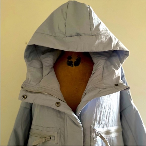 FP Movement by Free People] Light Lavender Puffer Hoodie Oversized Jacket Coat - Picture 5 of 16